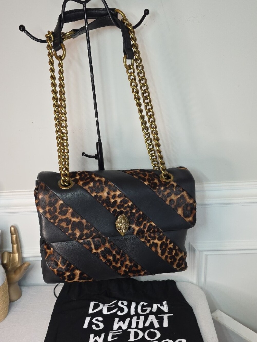 Kurt Geiger London Soho leopard print calf hair Bag